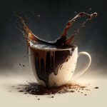 Tazza di caffè amaro su un tavolo, simbolo delle abitudini quotidiane e delle loro conseguenze sulla salute.