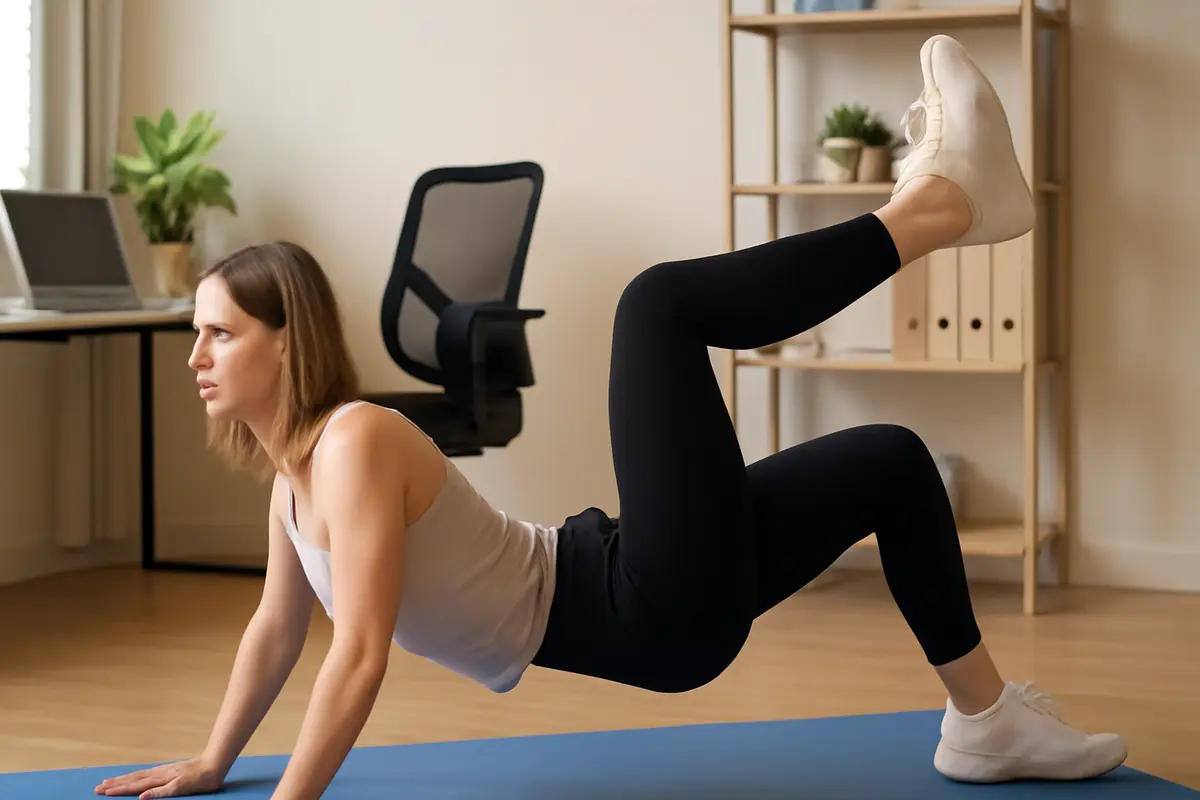 Esercizi per glutei sodi in poco spazio: la sequenza veloce che puoi fare ovunque, anche in ufficio
